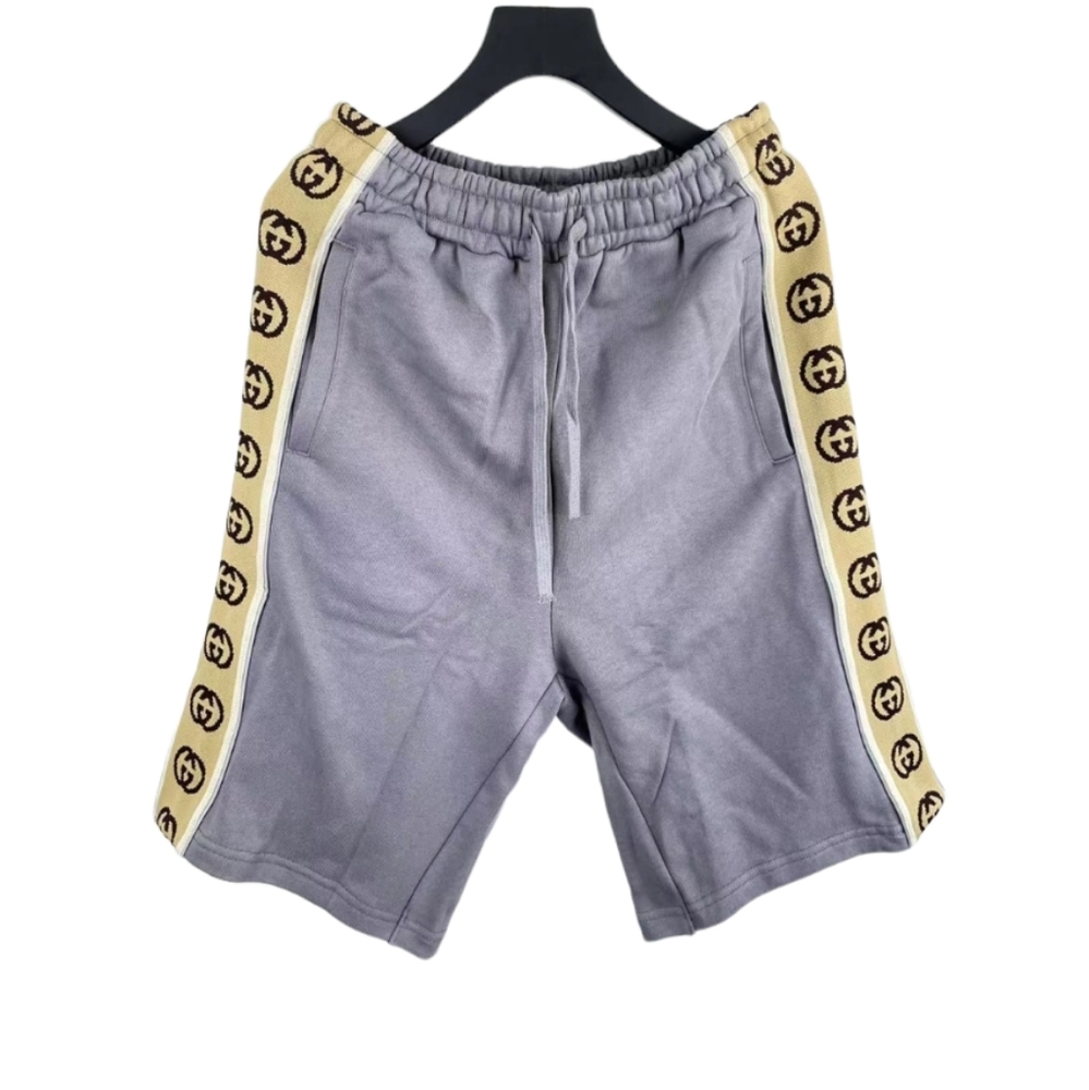 Gucci Logo-Jacquard Webbing-Trimmed Tech-Jersey Drawstring Shorts Men's …